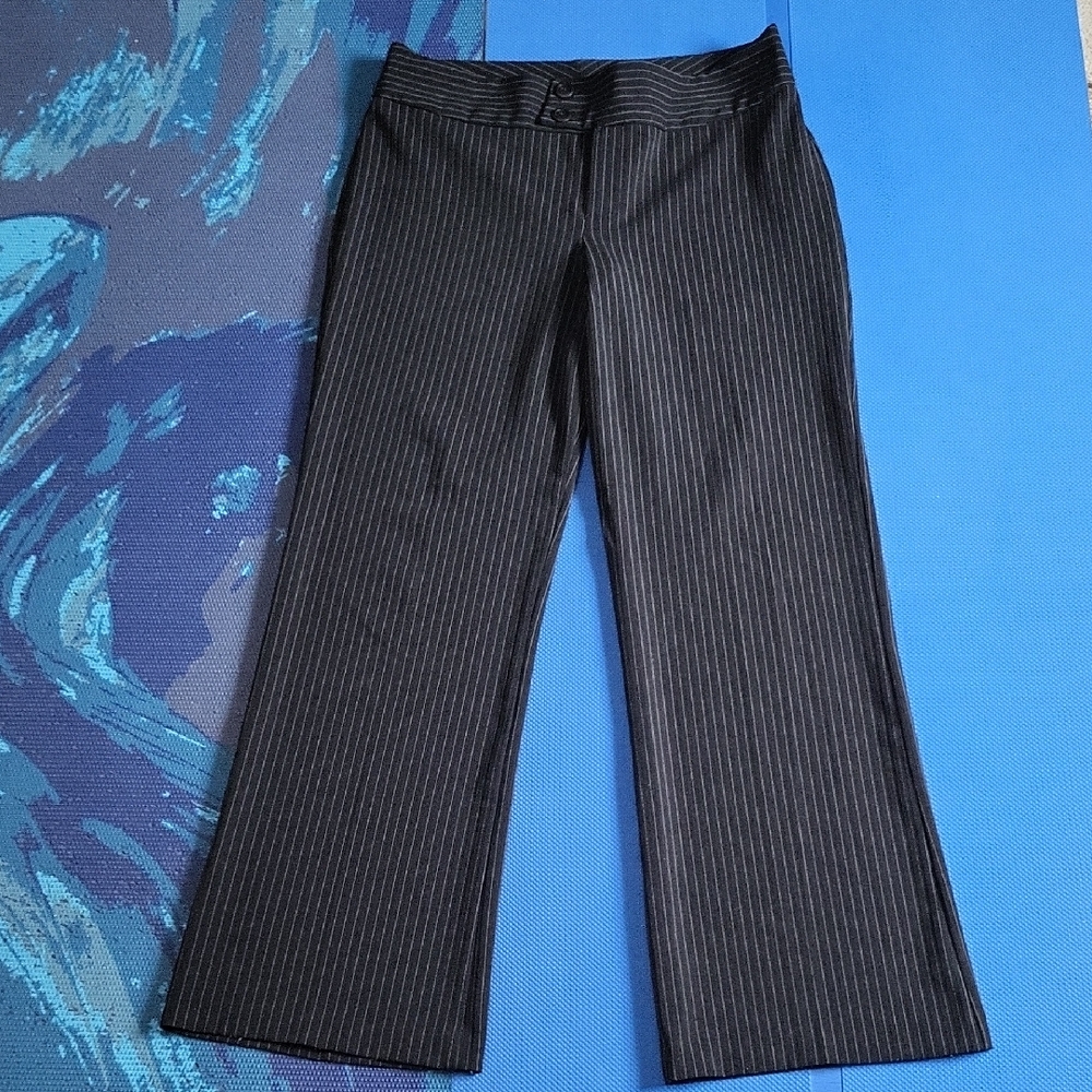 Byer California Black Pinstripe Trousers